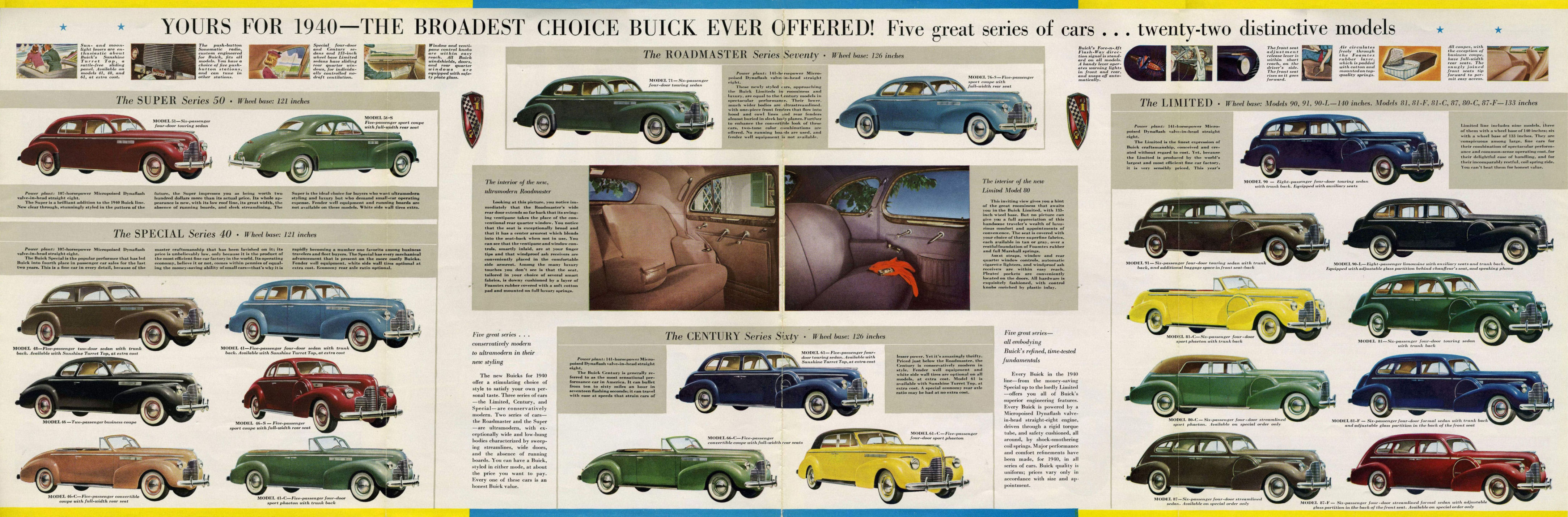 1940 Buick Foldout (D)- Front Open