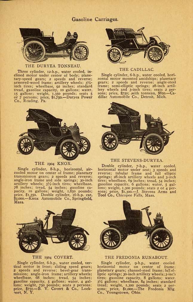 Autos of 1904-18