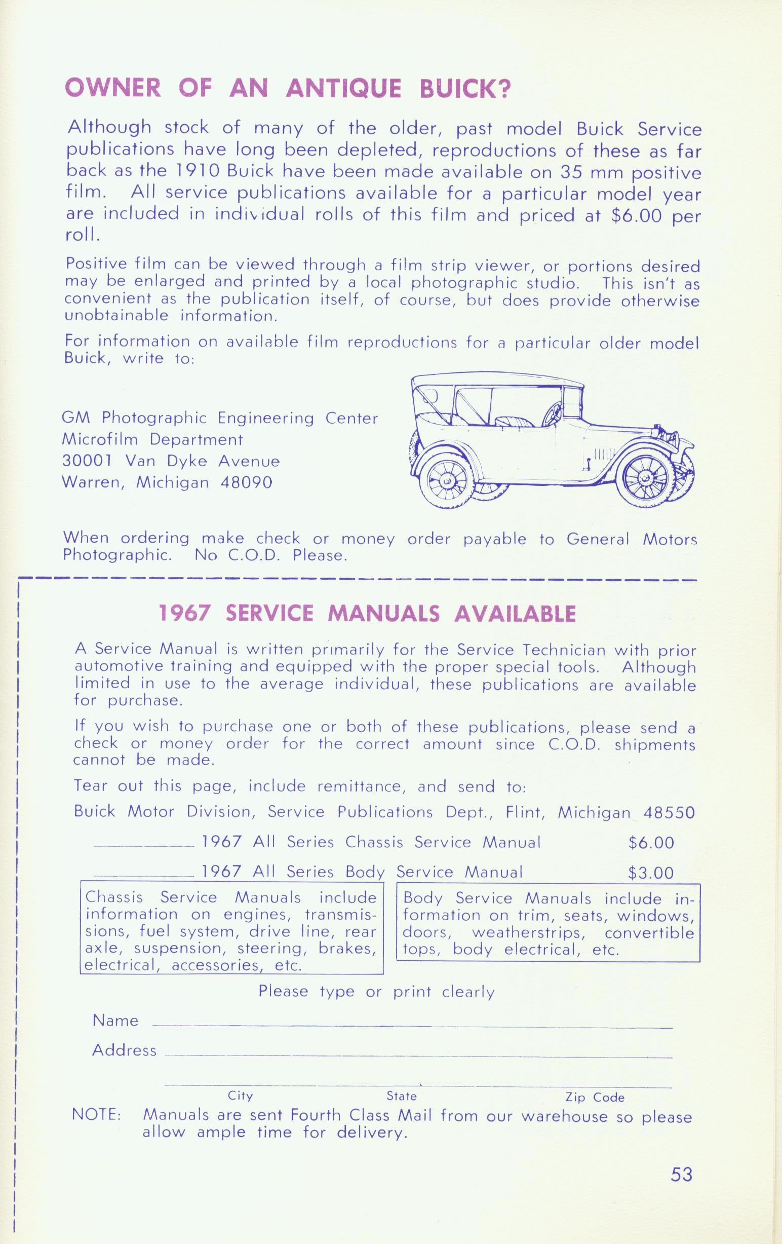 1967 Buick Riviera Manual Page 55