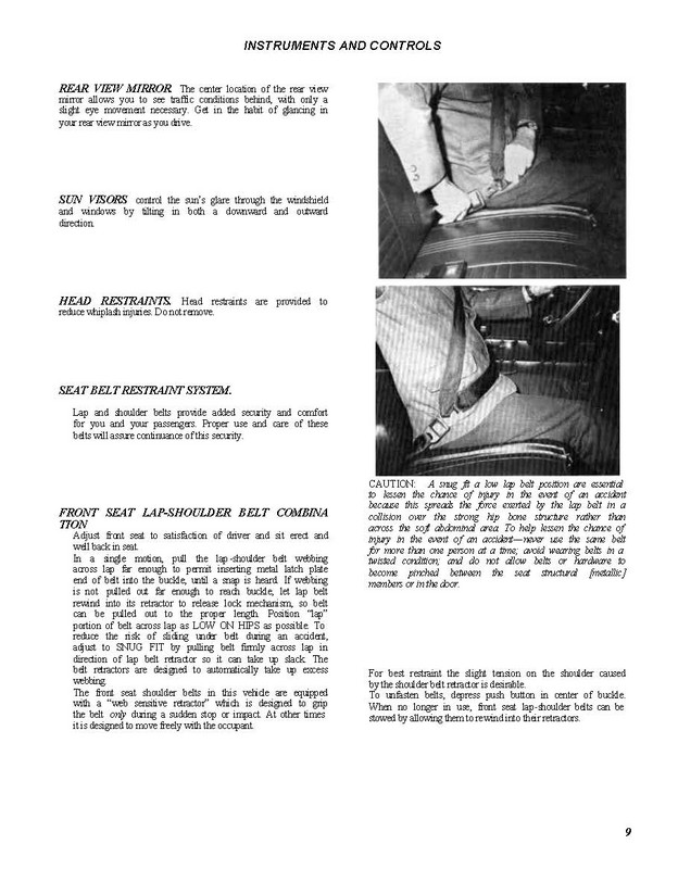 1977 Checker Owners Manual-09