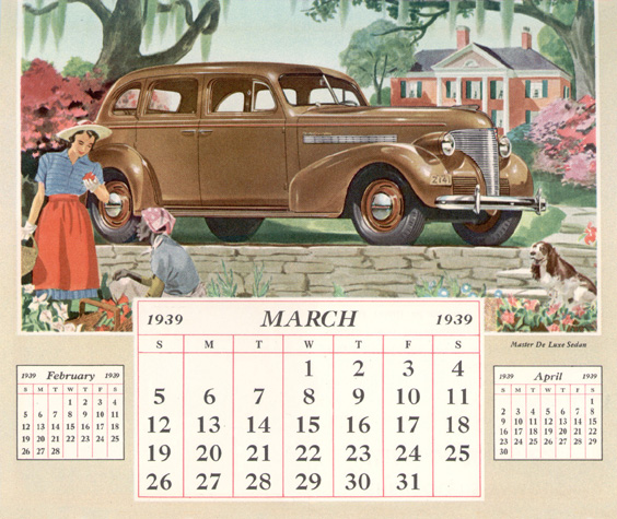 1939 Chevrolet Calendar-3903b