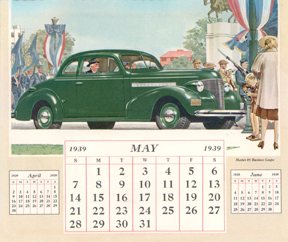 1939 Chevrolet Calendar-3905b