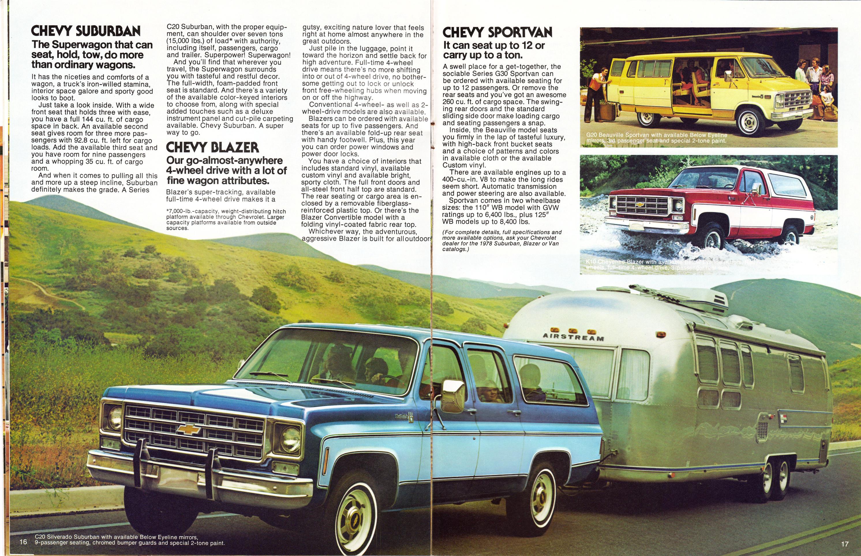 1978 Chevrolet Wagons Pg16  amp  17