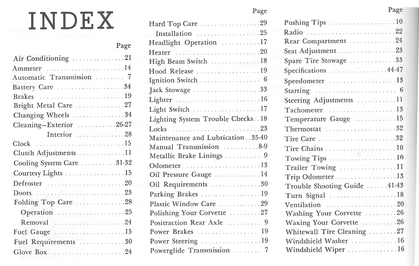 1964 Corvette Owners Manual-49