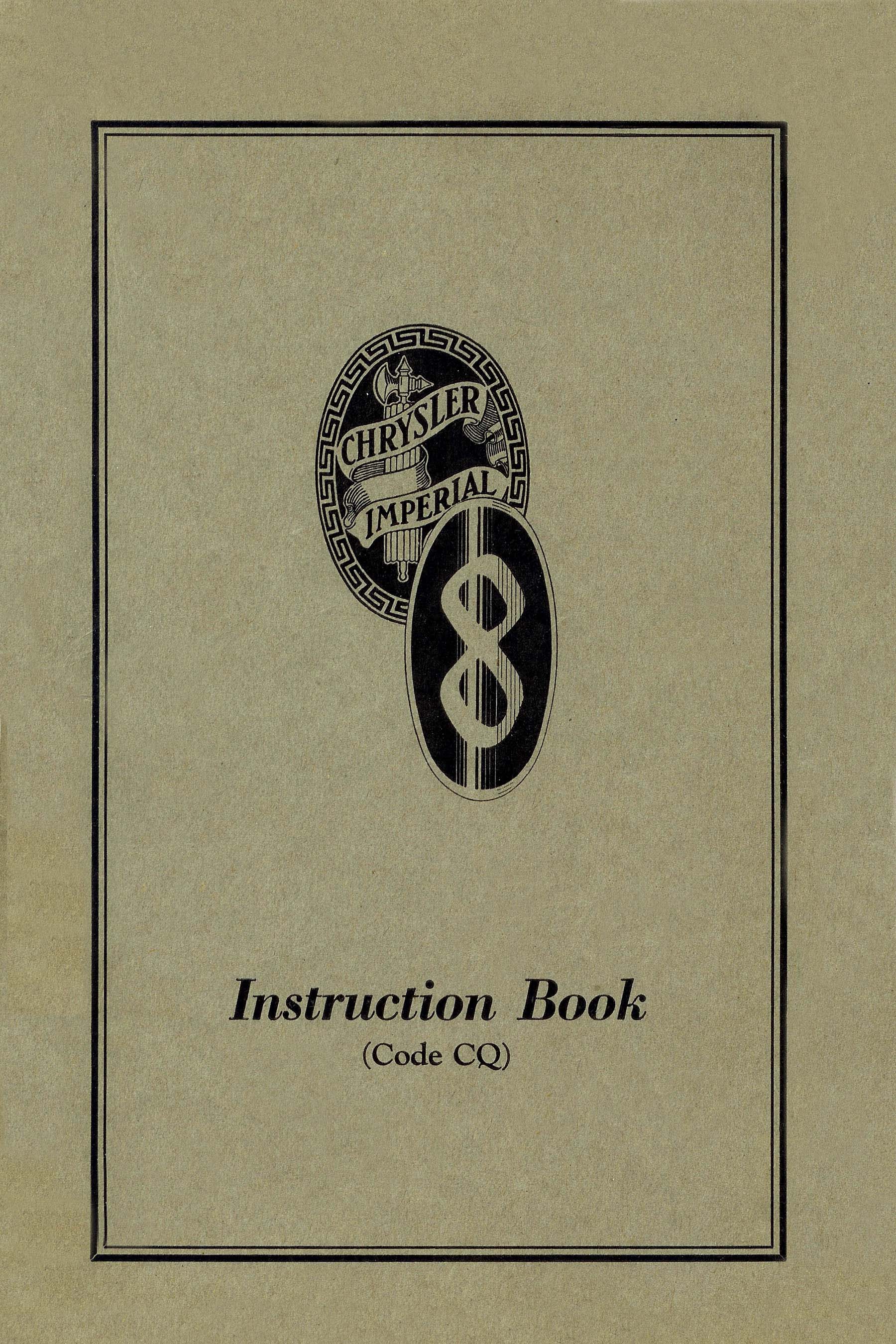 1933 Imperial Instruction Book-001