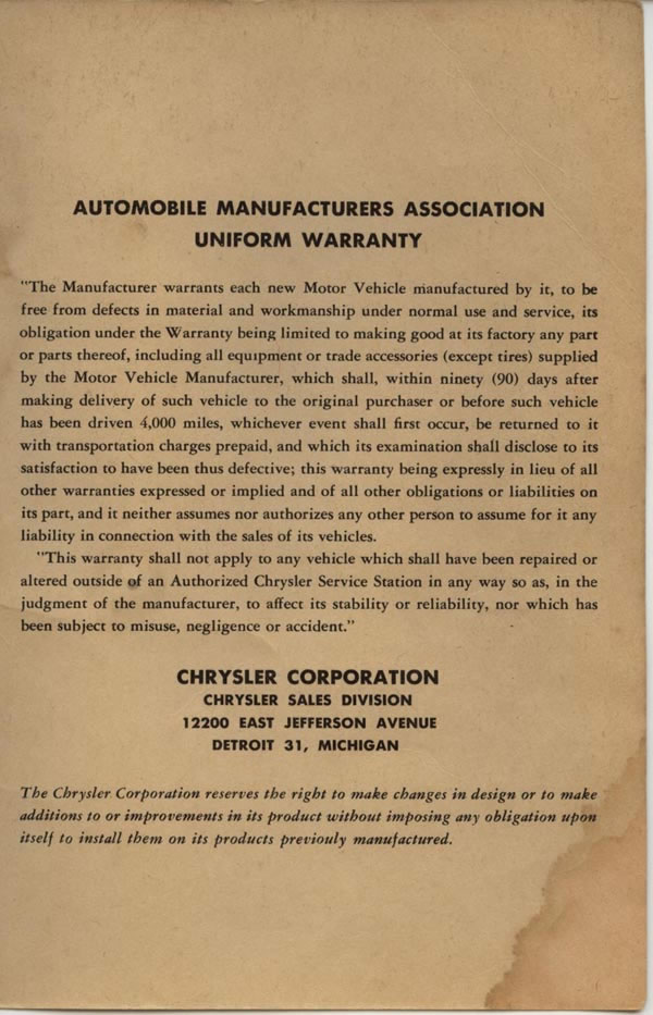 1946 Chrysler Owners Manual-00b