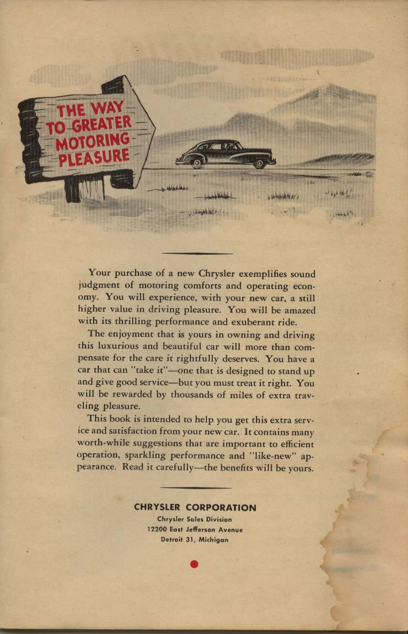 1946 Chrysler Owners Manual-01