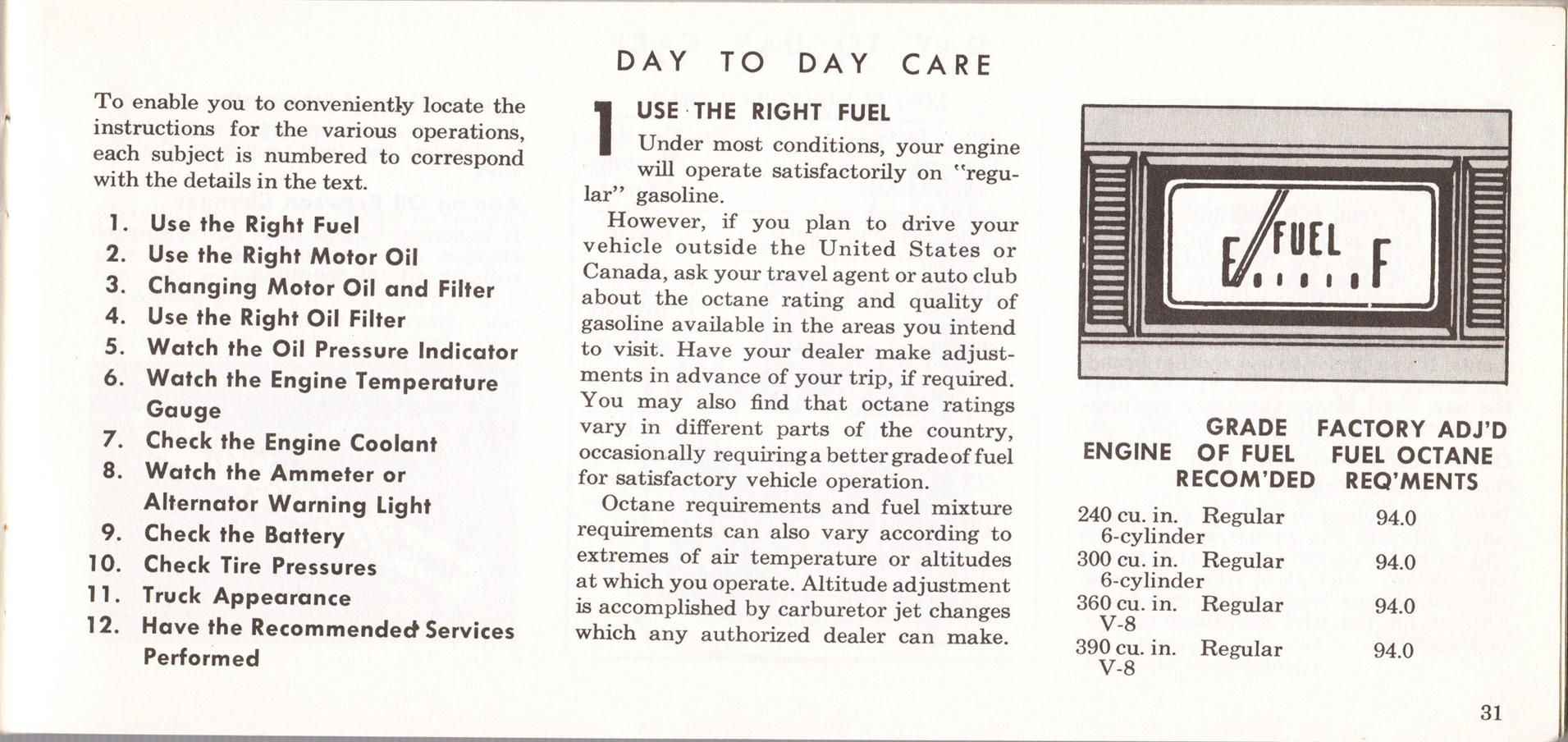 1969 Ford Truck Owners Manual Pg31