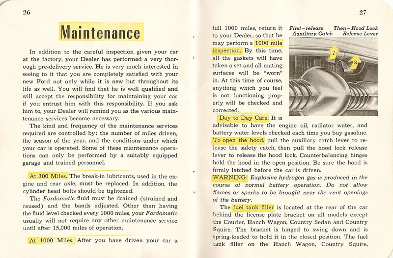 1953 Ford Owners Manual-26 amp 27