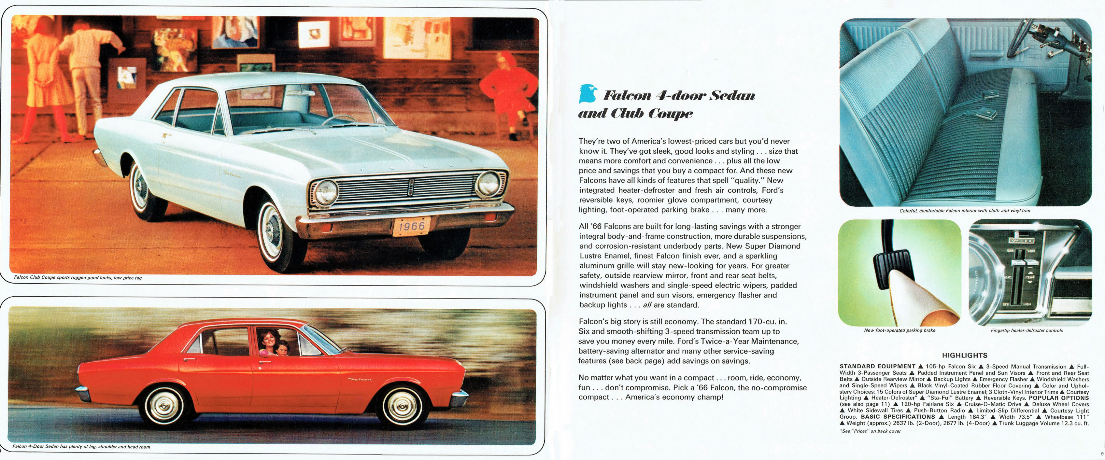 Details about   Ford 1966 Ford Falcon Brochure 24X24 inch poster