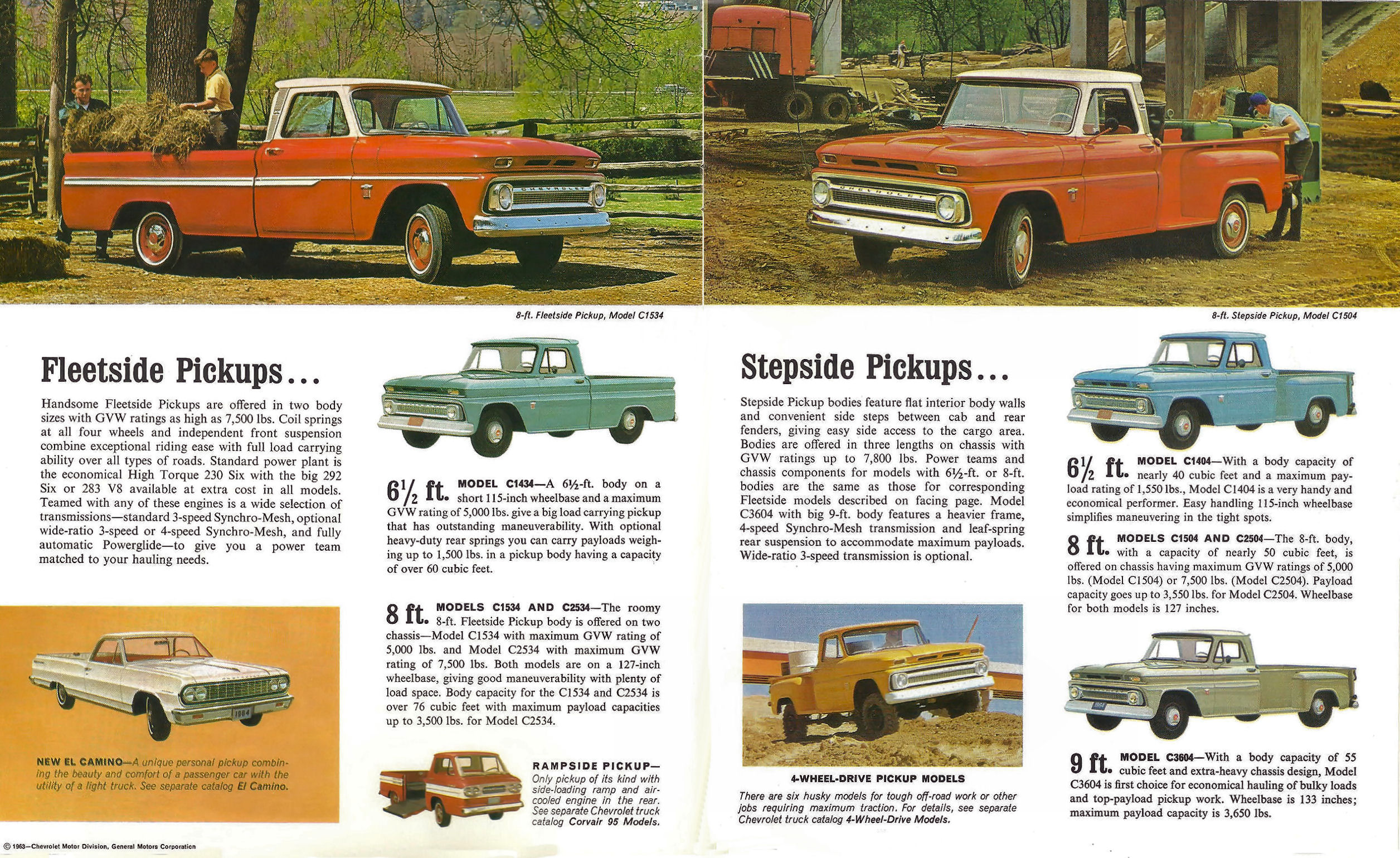 1962 Chevrolet Trucks Full Line Sales Brochure-Original 
