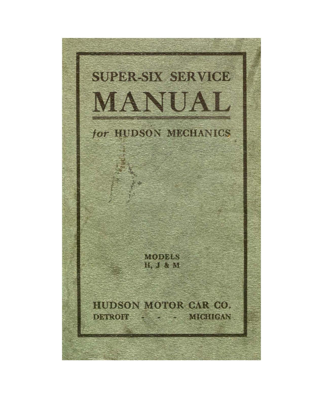 1916-18 Hudson Super-Six Service Manual-001