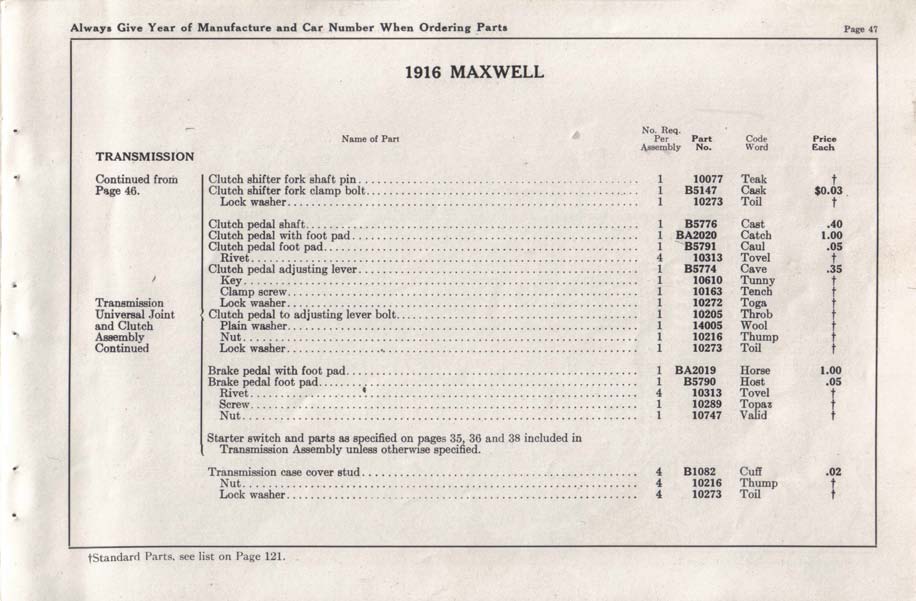 1916 Maxwell Parts Price List-049