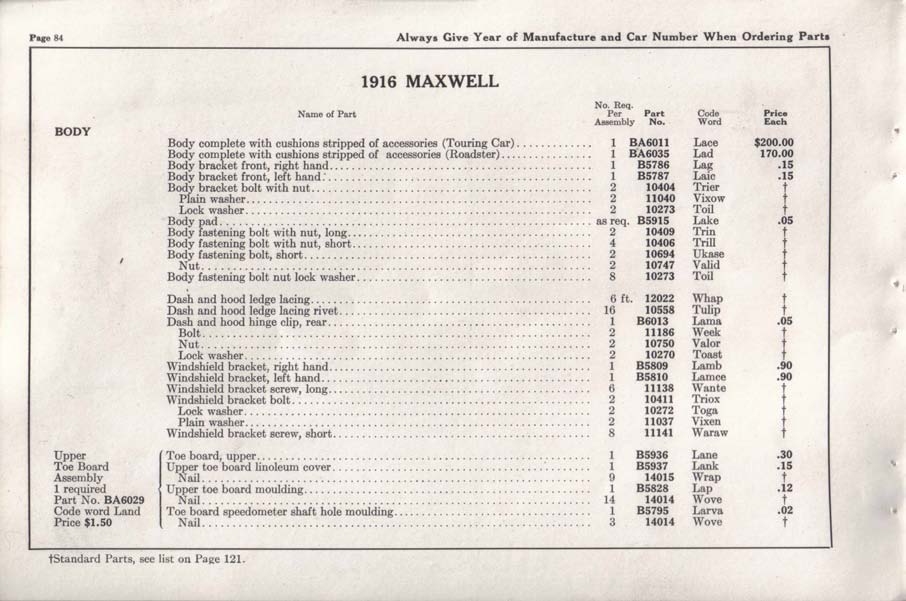 1916 Maxwell Parts Price List-086