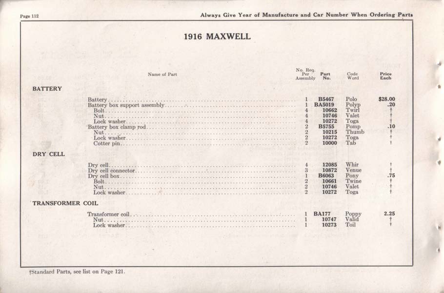 1916 Maxwell Parts Price List-114