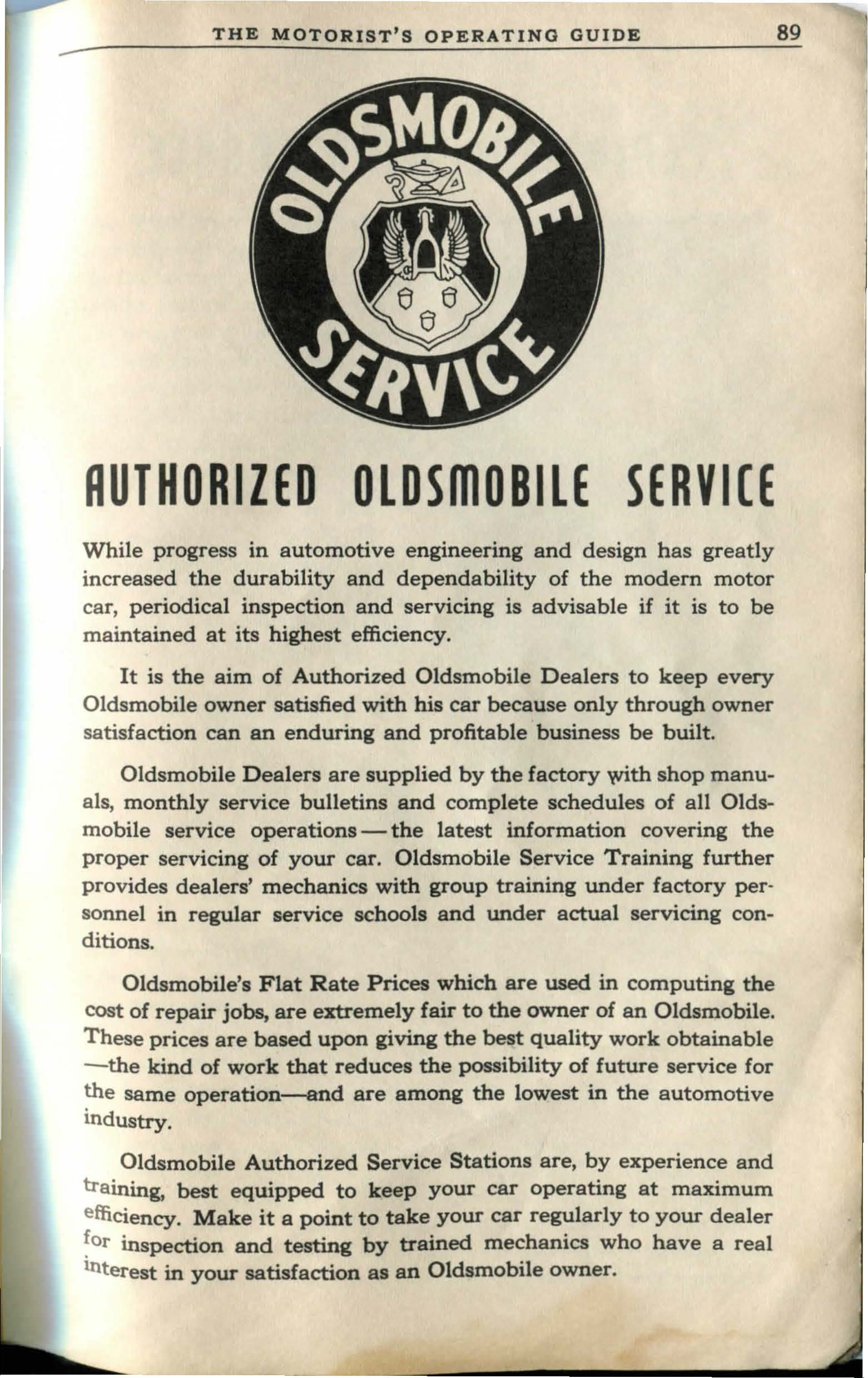 1940 Oldsmobile Operating Guide-91