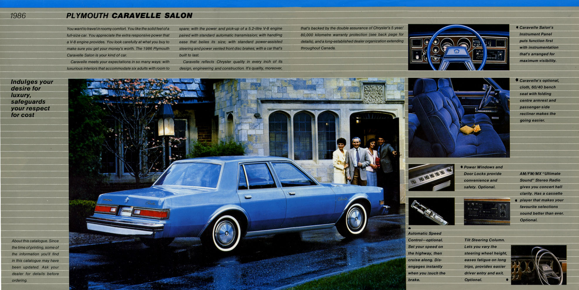1986 Plymouth Caravelle Salon  Cdn -02-03