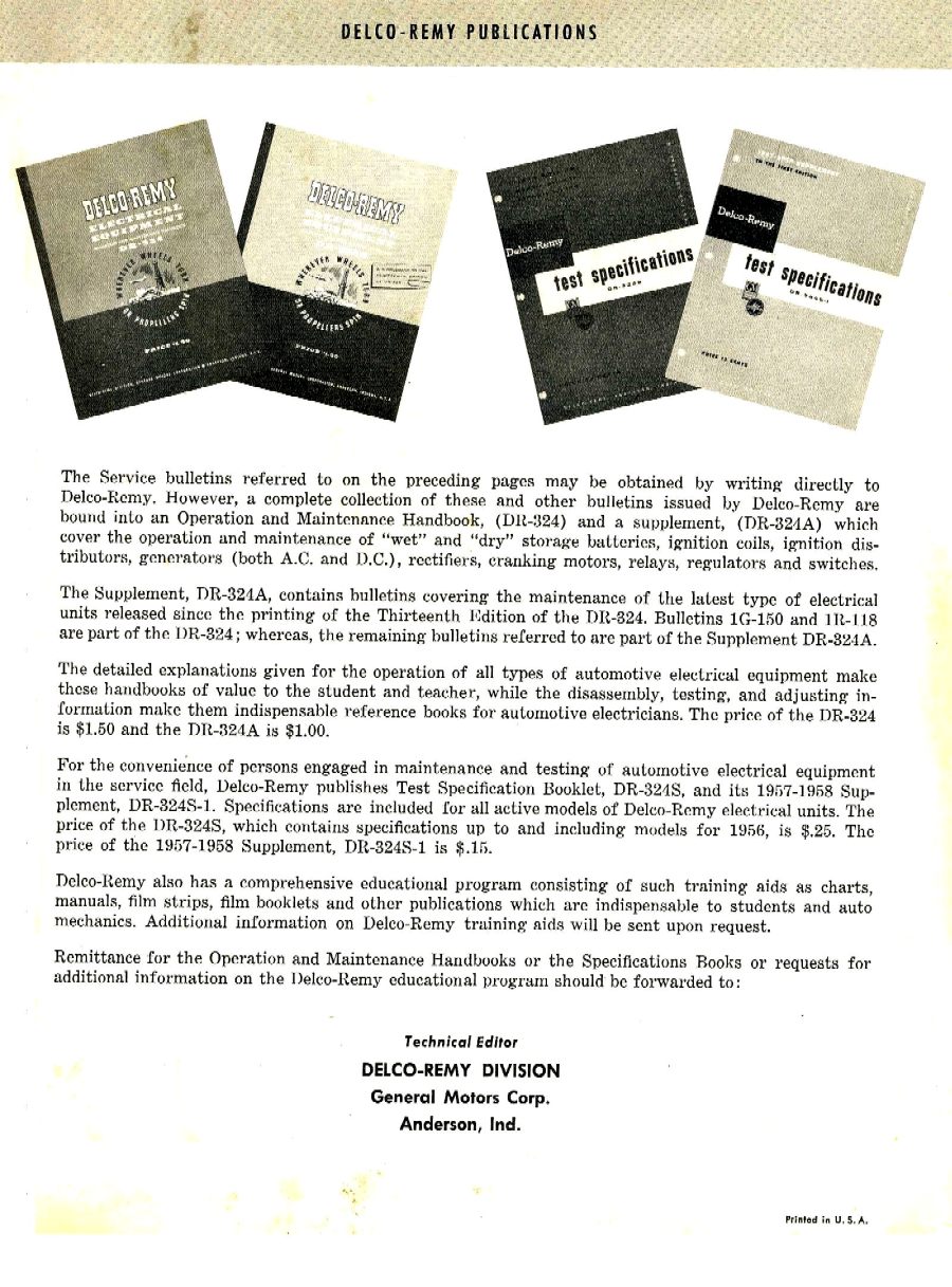 12V Electrical Equipment for 1958 Cars-20