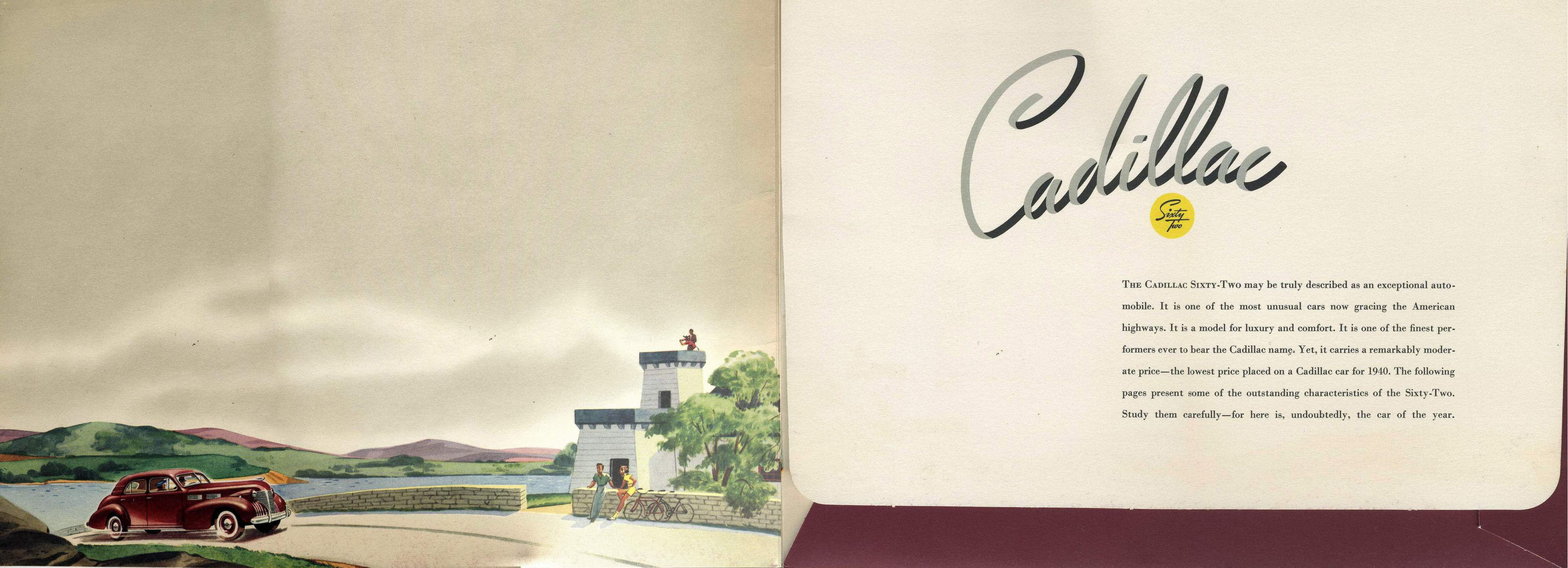 C- 1940 Cadillac Folder Front Cover Opened-