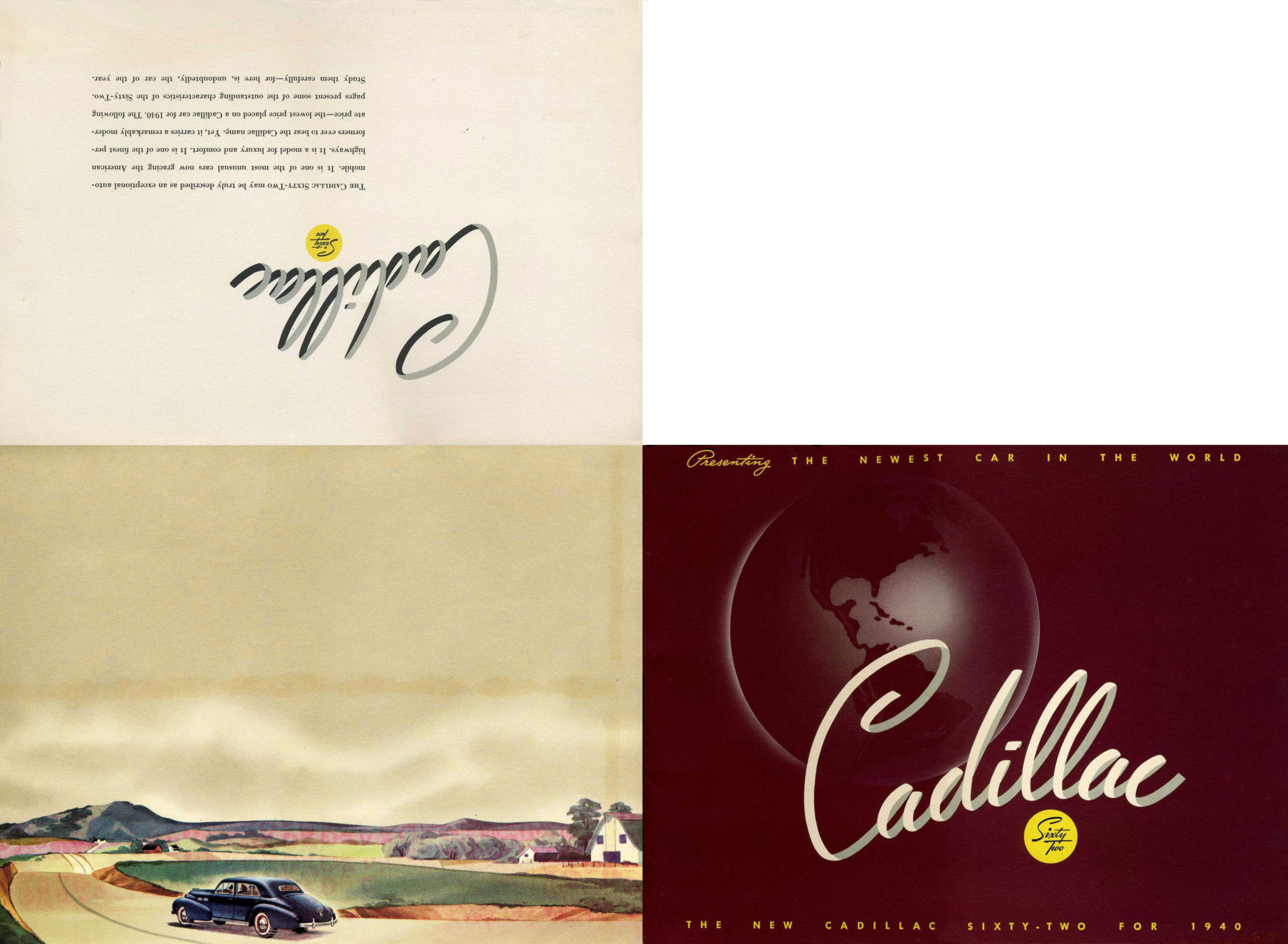 D- 1940 Cadillac Folder Rear Cover Opened-