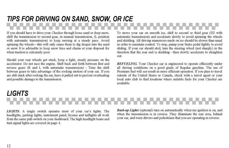 1965 Checker Owners Manual-14