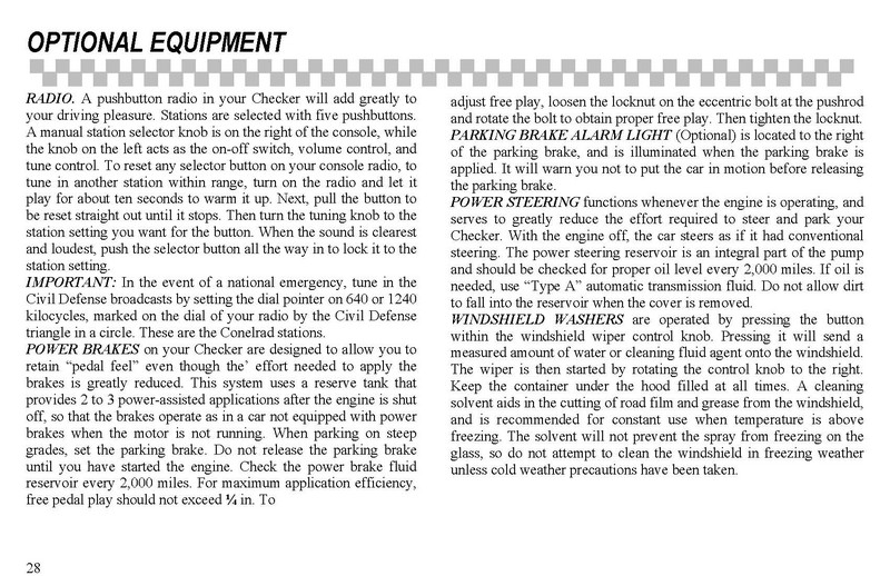 1965 Checker Owners Manual-30