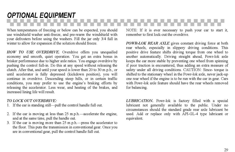 1965 Checker Owners Manual-31