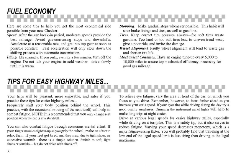 1965 Checker Owners Manual-32