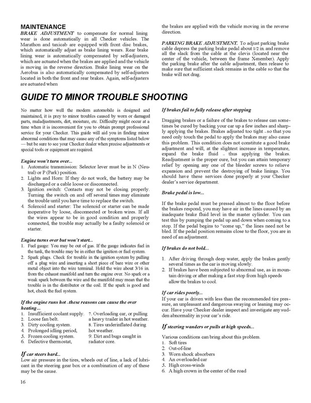 1971 Checker Owners Manual-16