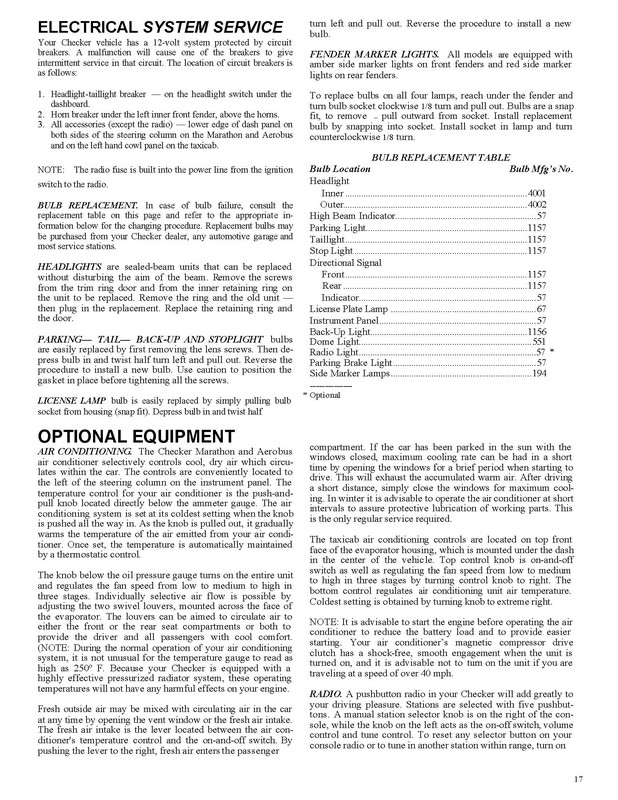 1971 Checker Owners Manual-17
