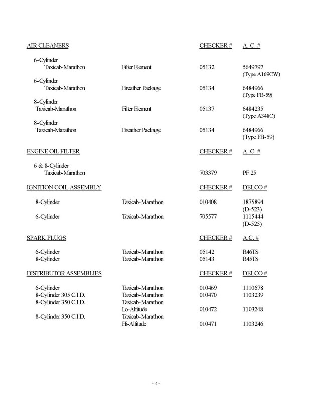 1977 Checker Cross Reference List-04