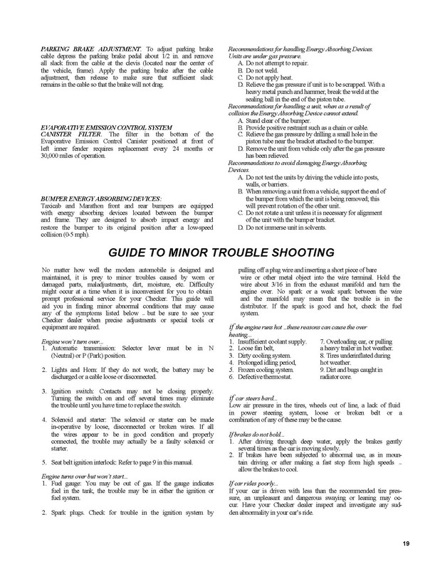 1977 Checker Owners Manual-19