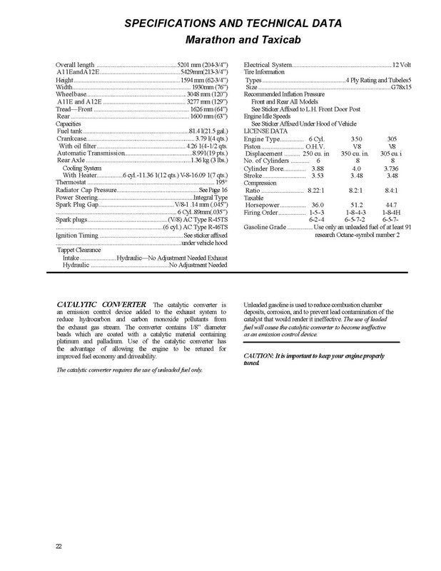 1977 Checker Owners Manual-22