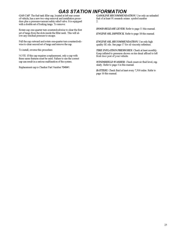 1977 Checker Owners Manual-25