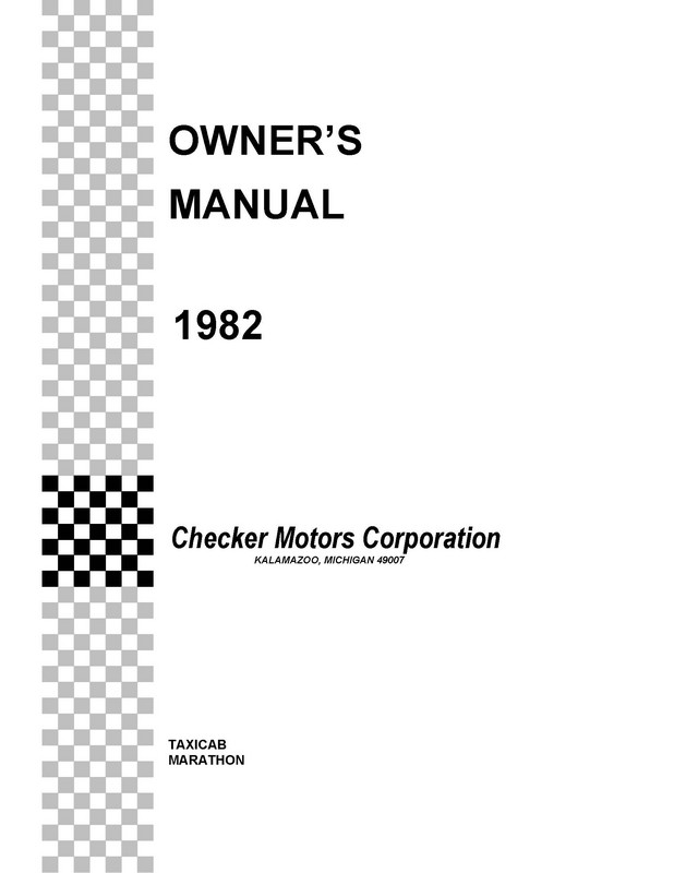 1982 Checker Owners Manual-01