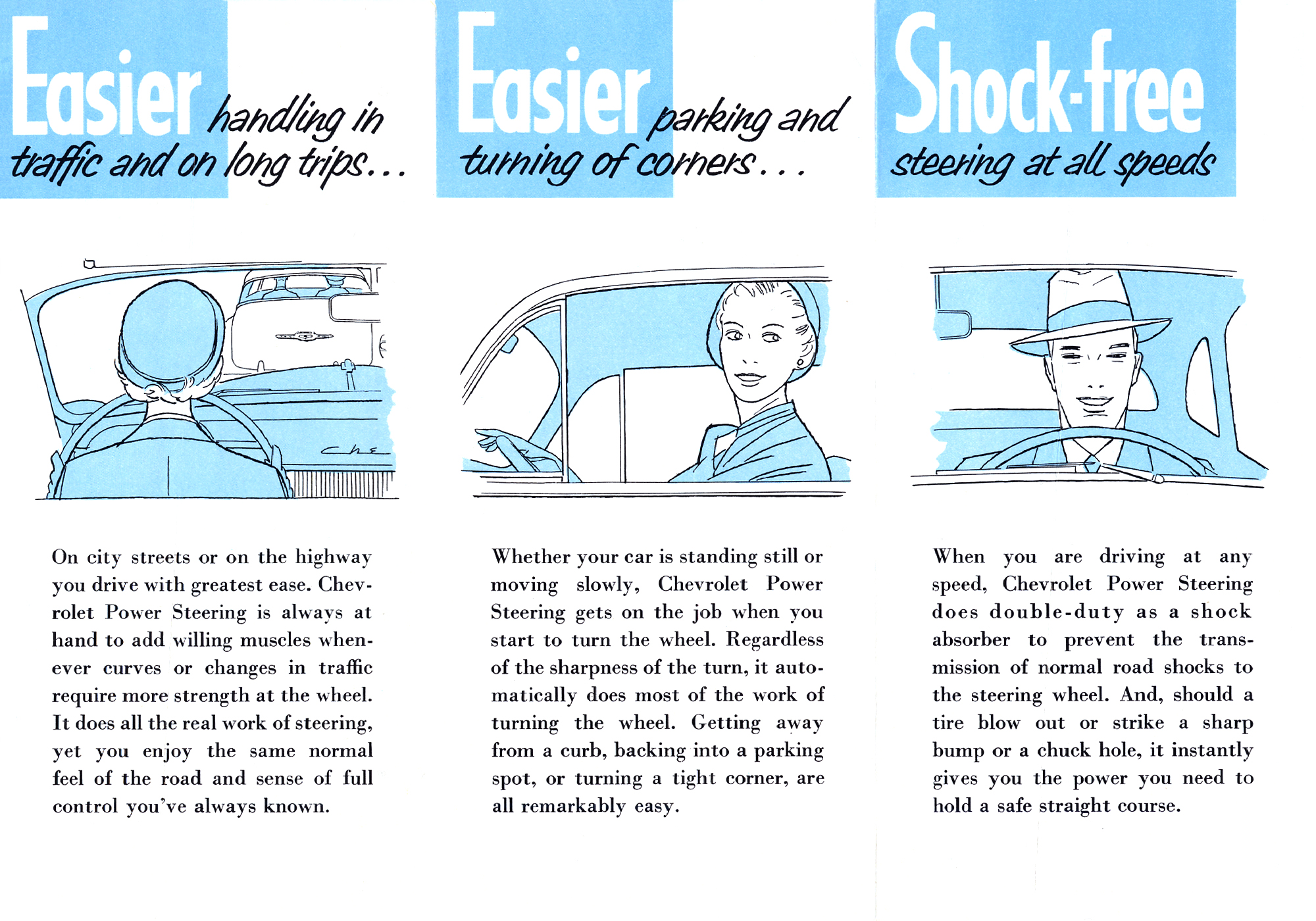 1953 Chevrolet Power Steering Foldout-rear