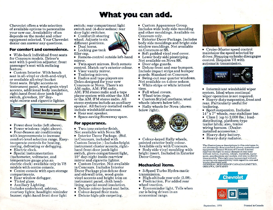 1976 Chevrolet Concours  amp  Nova  Cdn -12