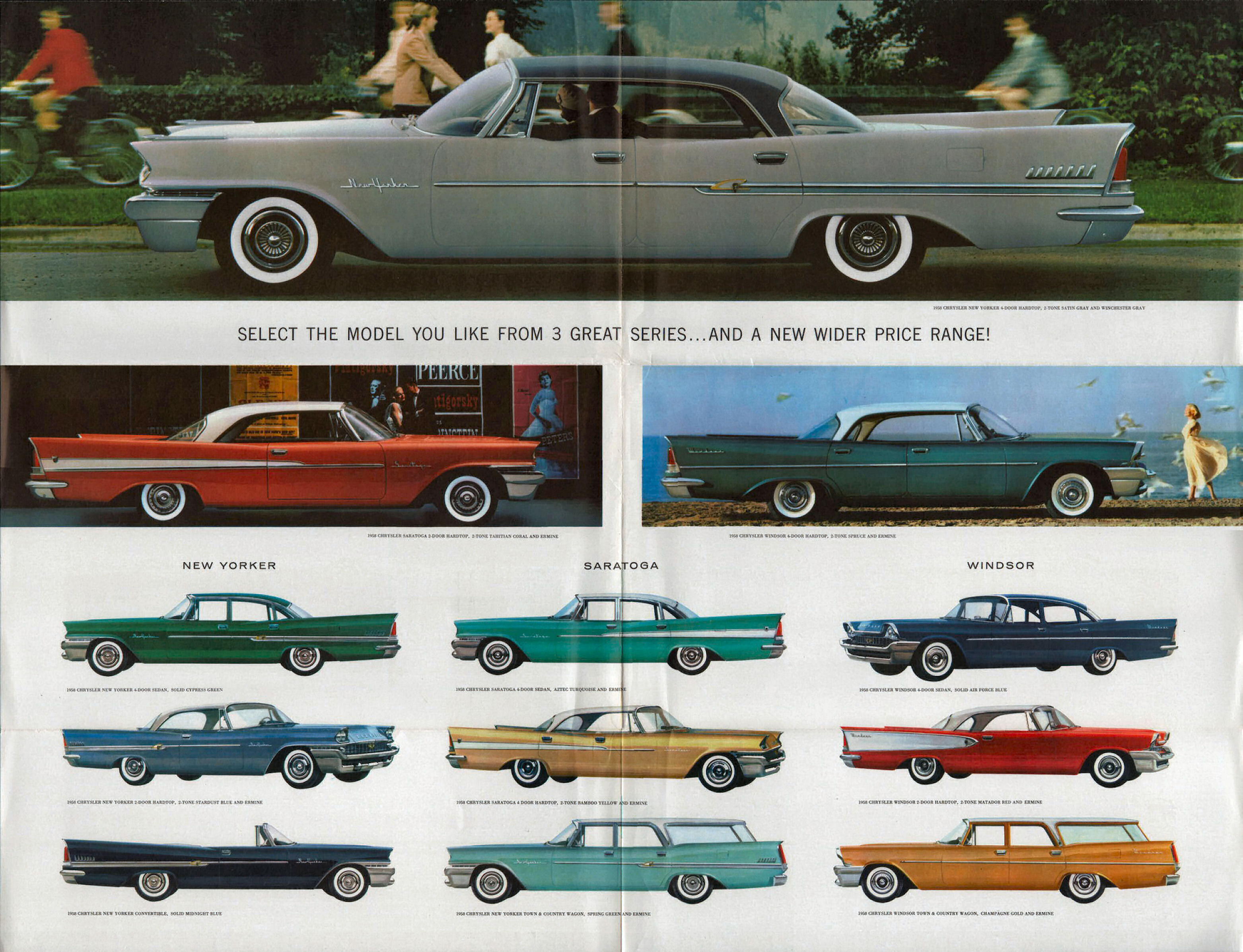 1958 Chrysler Full Line Foldout 1958 Chrysler Full Line Foldout