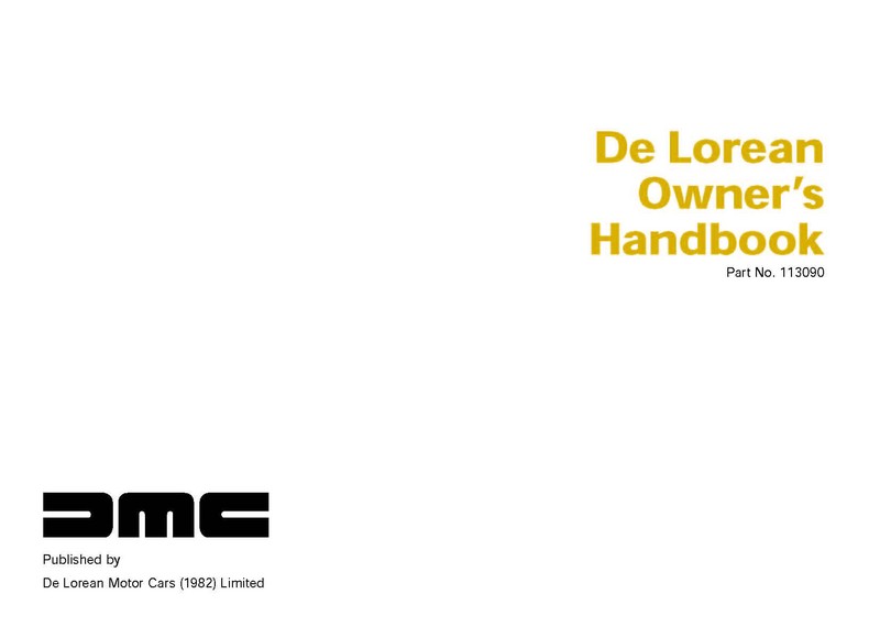 1981 DeLorean Owners Manual-01