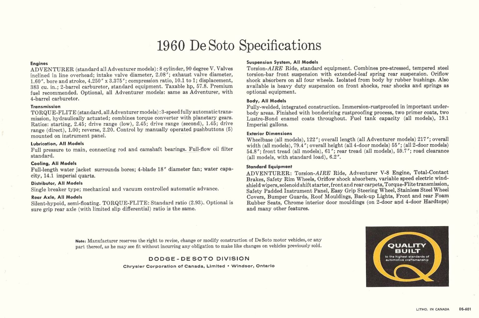 1960 DeSoto  Cdn -12