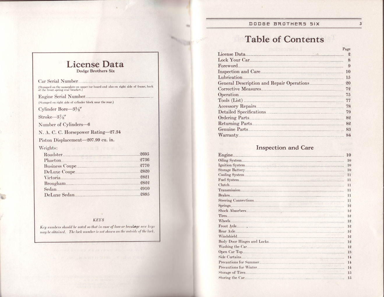 1930 Dodge Six Instruction Manual-02 amp 03