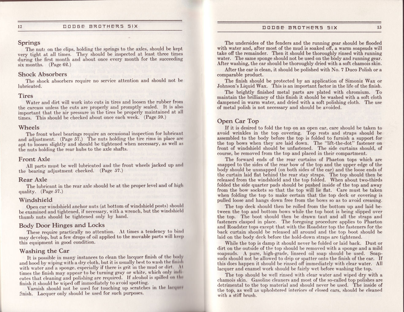 1930 Dodge Six Instruction Manual-12 amp 13