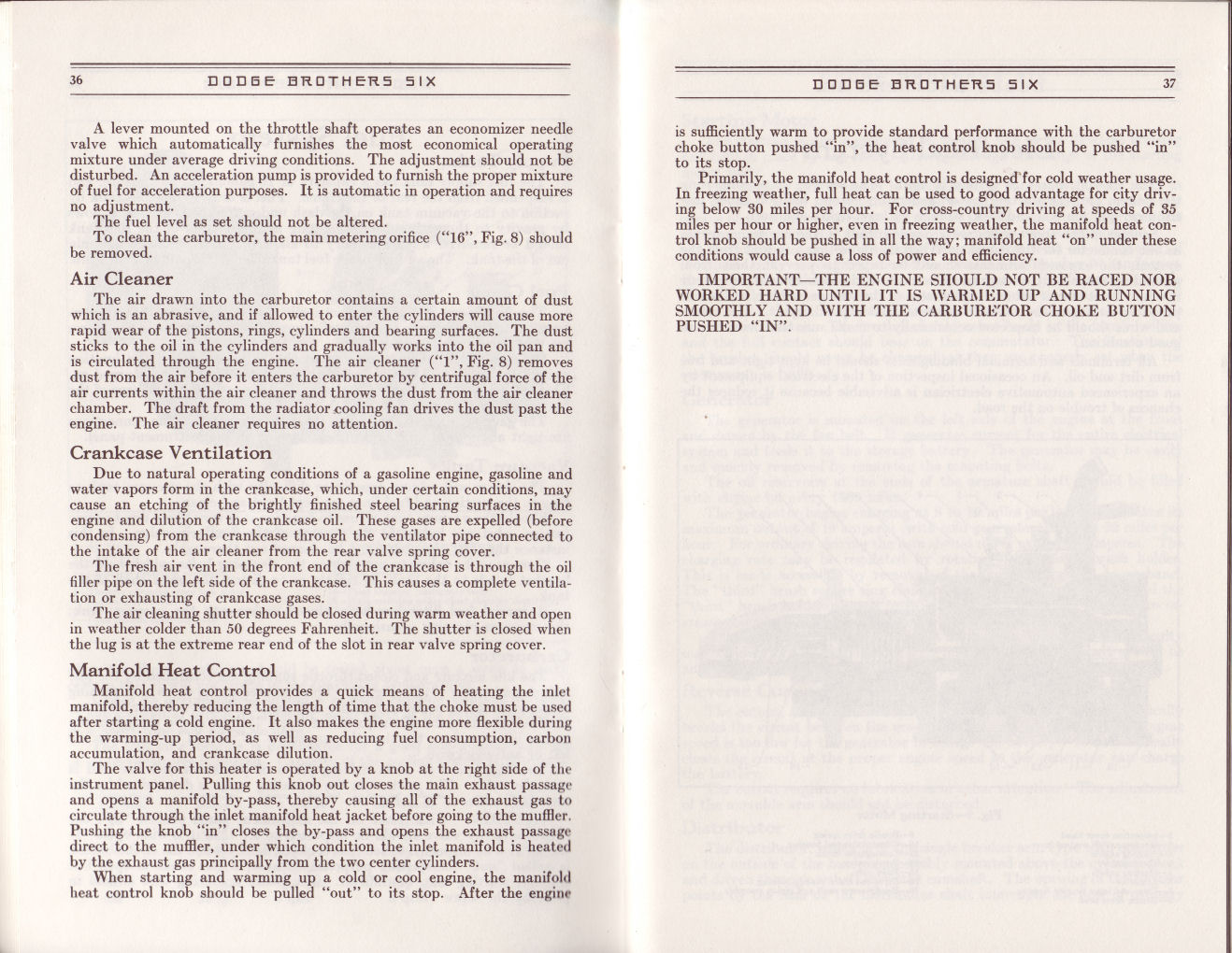 1930 Dodge Six Instruction Manual-36 amp 37