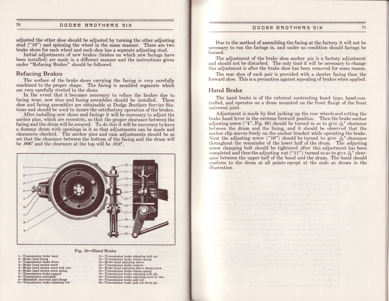 1930 Dodge Six Instruction Manual-70 amp 71