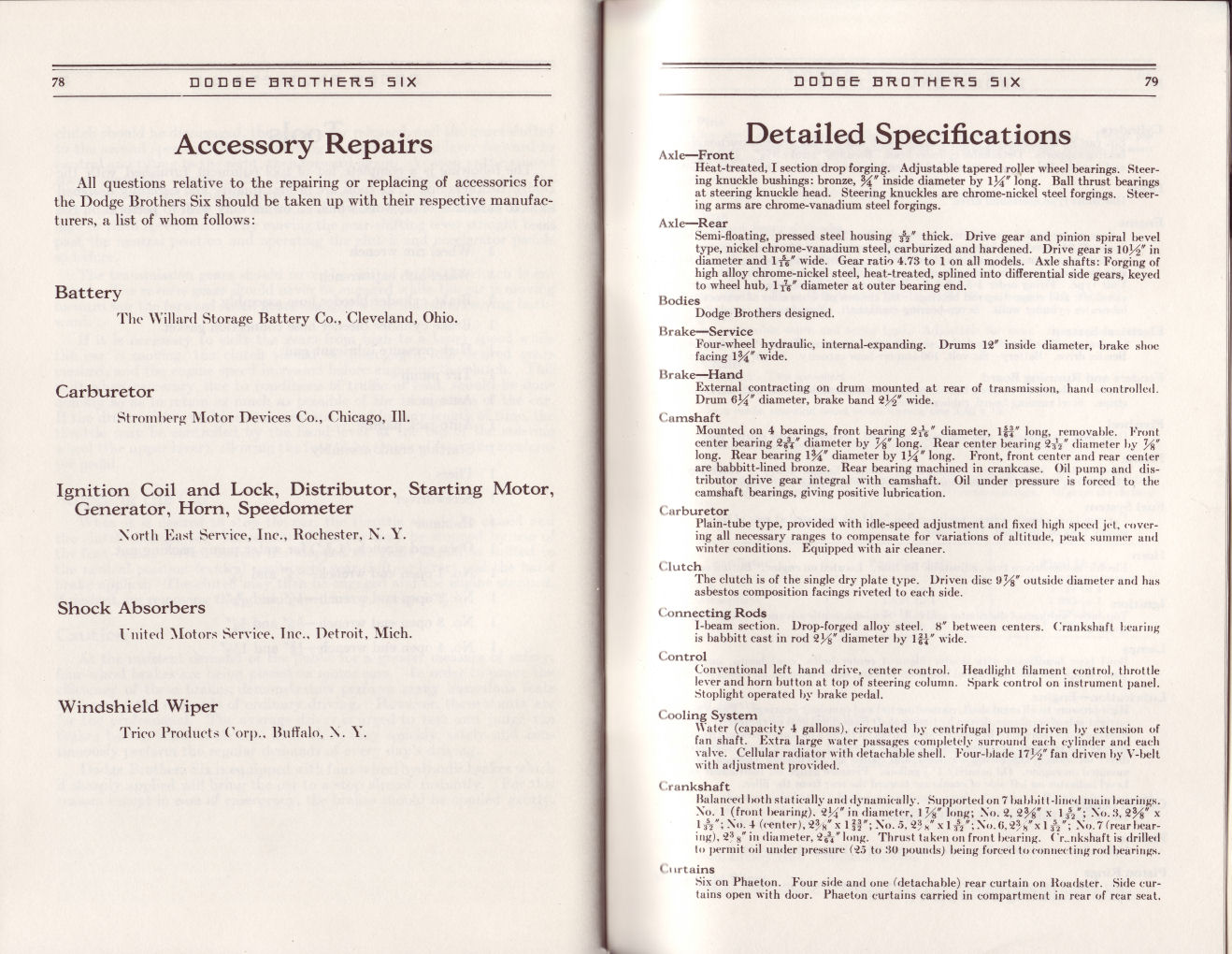 1930 Dodge Six Instruction Manual-78 amp 79