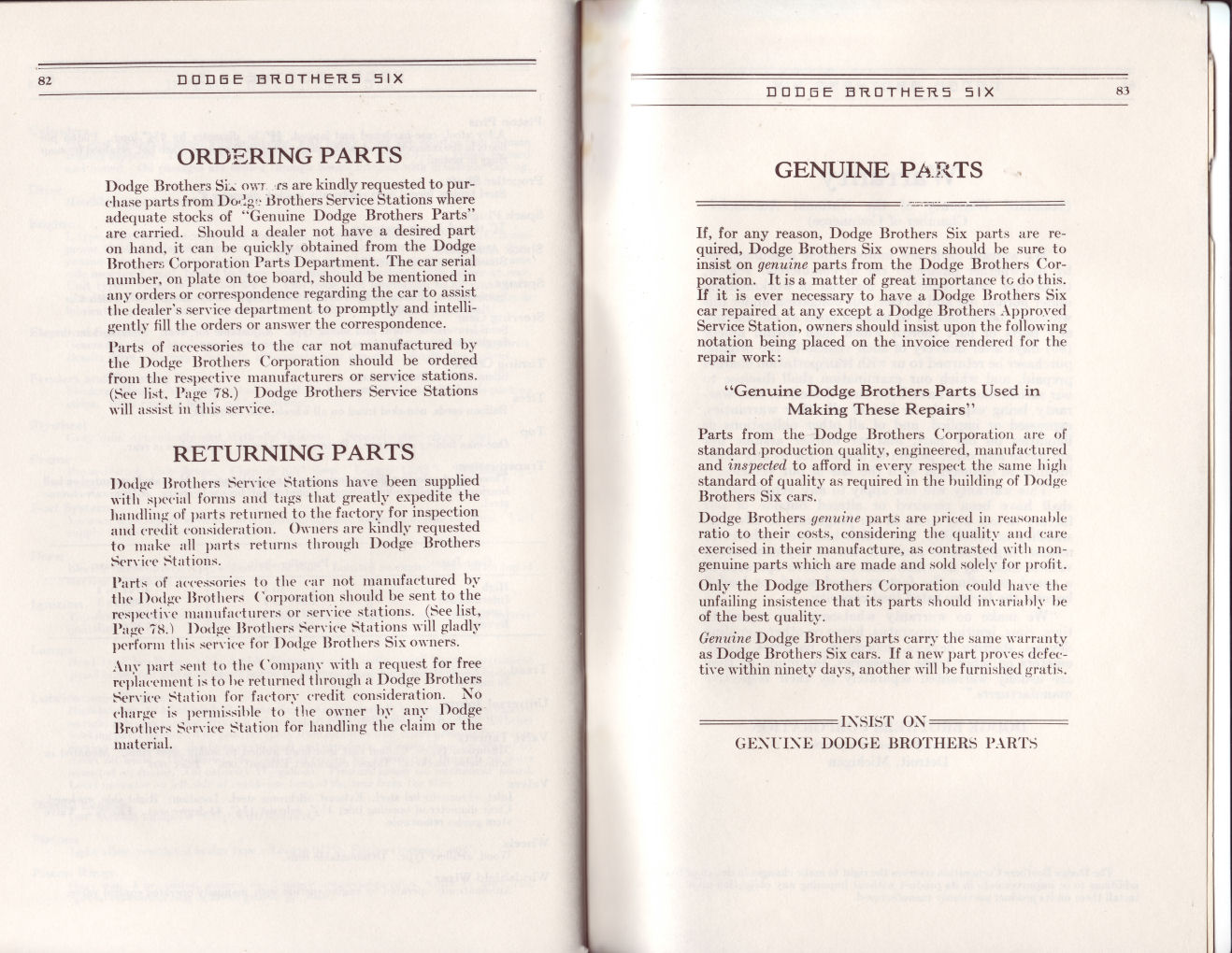1930 Dodge Six Instruction Manual-82 amp 83