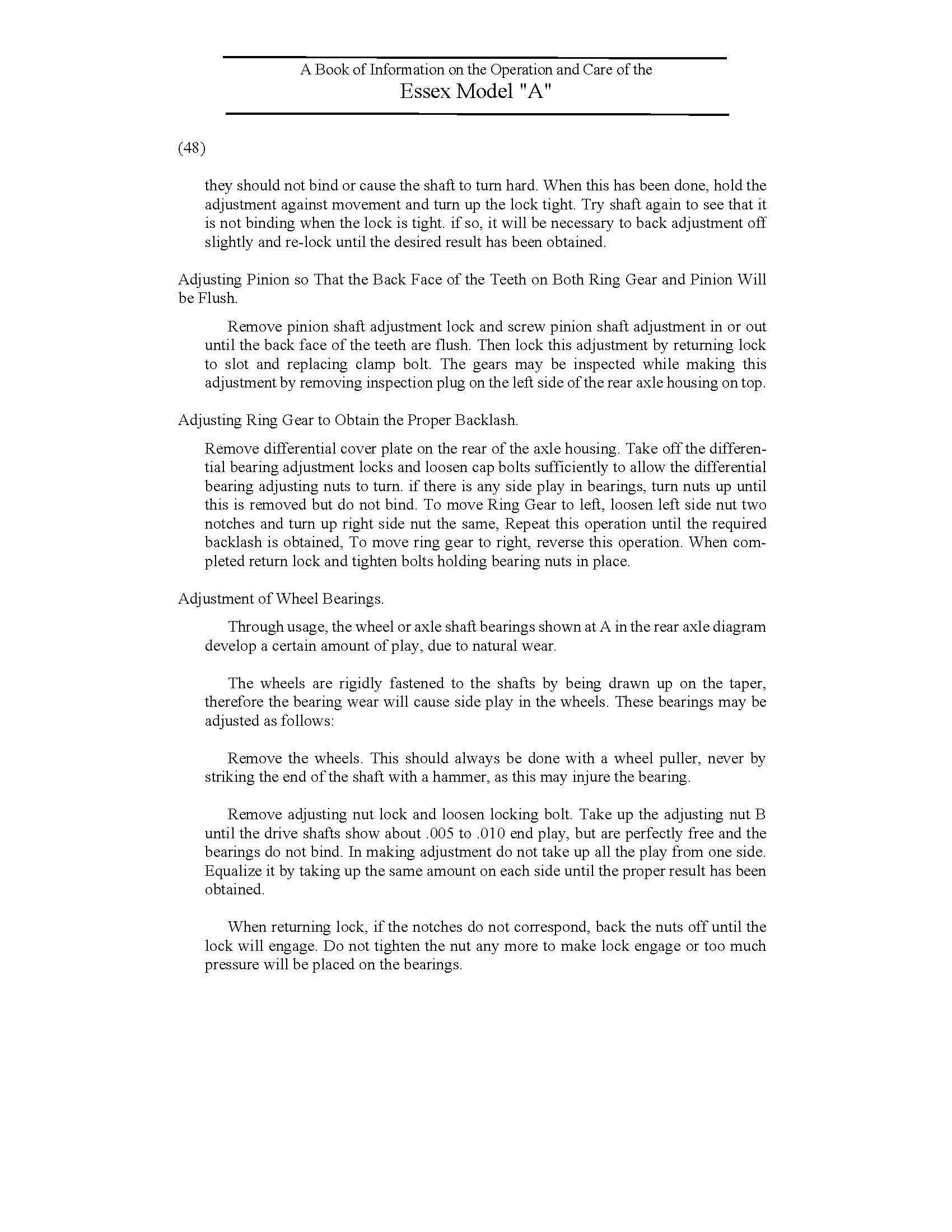 1919 Essex Instruction Book-50