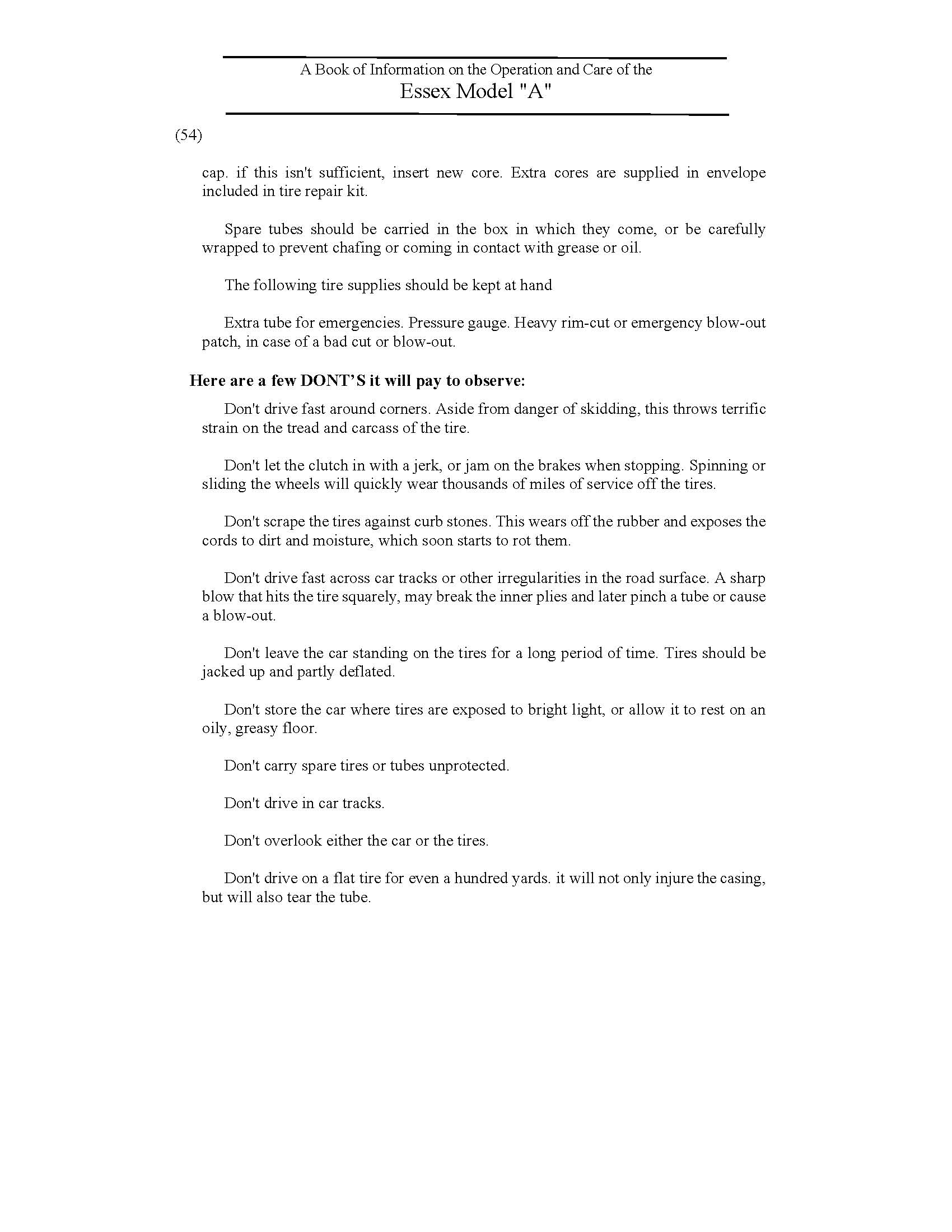 1919 Essex Instruction Book-56