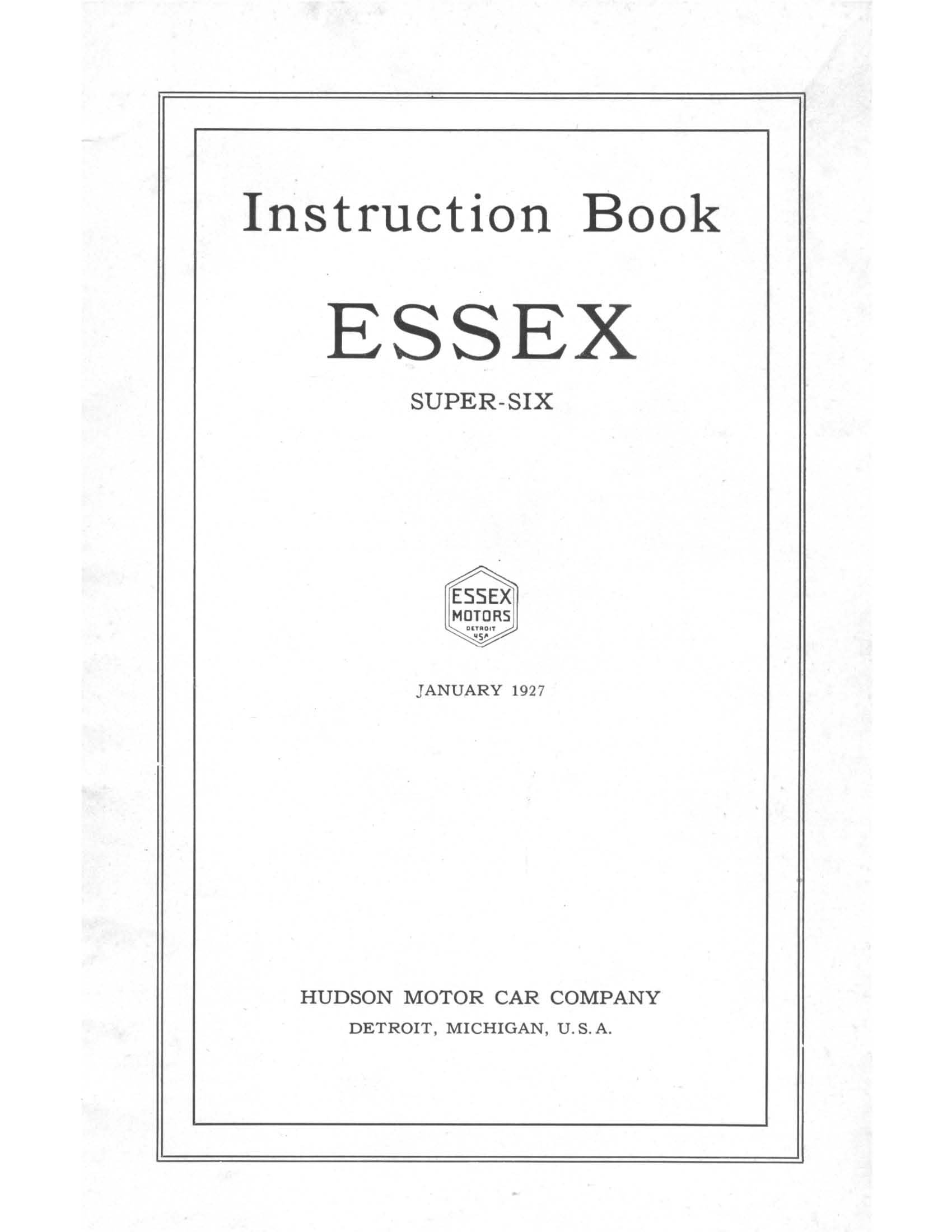 1927 Essex Instruction Book-03