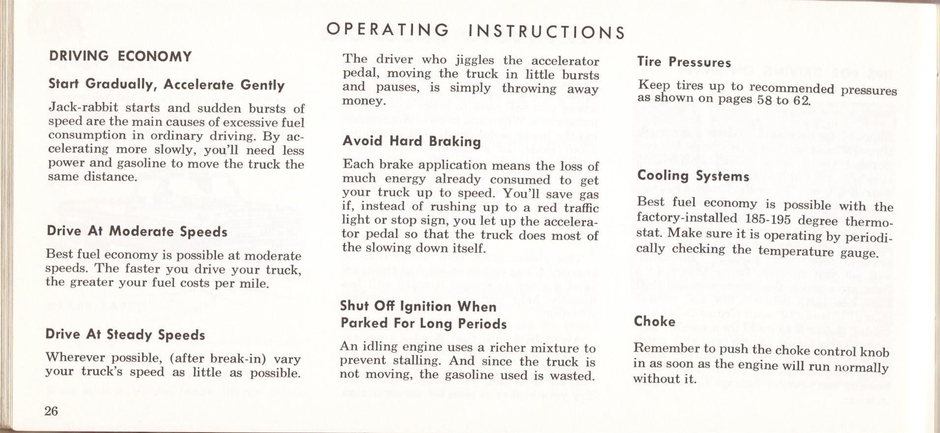 1969 Ford Truck Owners Manual Pg26